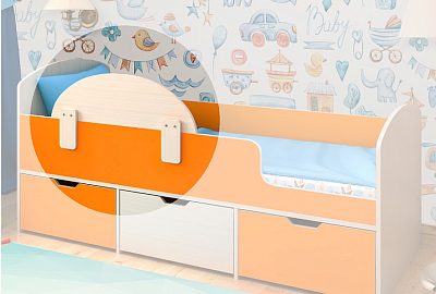 Защитный бортик в подарок к кроватке!