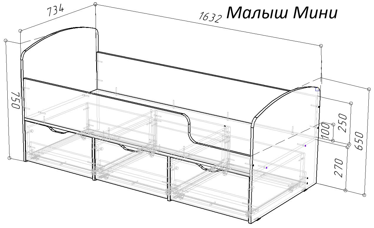 Кровать малыш мини схема сборки