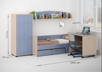 Шкаф кровать-трансформер для детской Смарт 3