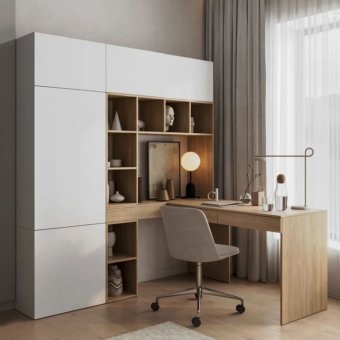 Стол письменный со стеллажом и шкафом 1800.2