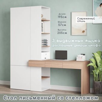 Стол письменный со стеллажом 1950